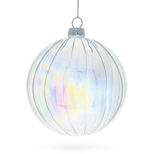 Load image into Gallery viewer, Set of 3 Iridescent Clear Glass Ball Christmas Ornaments 3.6 Inches