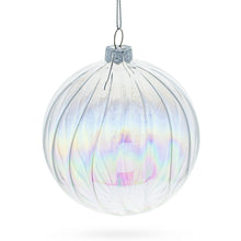 Load image into Gallery viewer, Set of 3 Iridescent Clear Glass Ball Christmas Ornaments 3.6 Inches