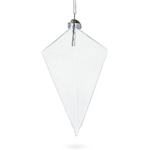 Load image into Gallery viewer, Diamond Clear Glass Christmas Ornament 3.6 Inches