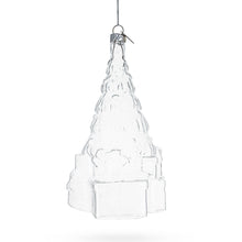 Load image into Gallery viewer, Gifts by Christmas Tree Clear Glass Christmas Ornament.