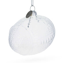 Load image into Gallery viewer, Football Clear Glass Christmas Ornament