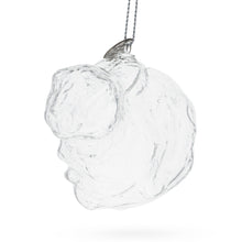 Load image into Gallery viewer, Bunny Clear Glass Christmas Ornament