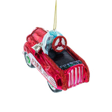 Load image into Gallery viewer, Retro Toy Car Glass Christmas Ornament