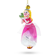 Load image into Gallery viewer, Princess Kissing Frog Prince Glass Christmas Ornament