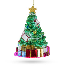 Load image into Gallery viewer, Charming Christmas Tree with Gifts Glass Christmas Ornament