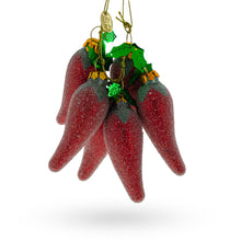 Load image into Gallery viewer, Chili Peppers Glass Christmas Ornament