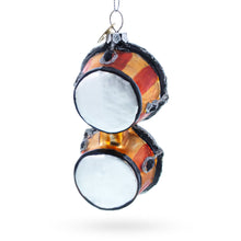 Load image into Gallery viewer, Rhythmic Bongo Drums Glass Christmas Ornament