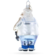 Load image into Gallery viewer, Sailor Santa with Anchor Glass Christmas Ornament
