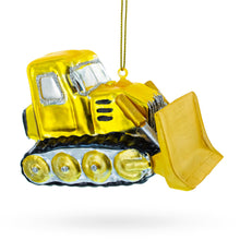 Load image into Gallery viewer, Bulldozer Glass Christmas Ornament