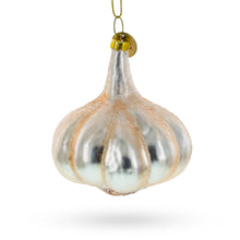 Load image into Gallery viewer, Gleaming Garlic Bulb Glass Christmas Ornament