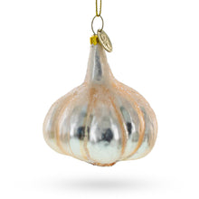 Load image into Gallery viewer, Gleaming Garlic Bulb Glass Christmas Ornament