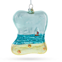 Load image into Gallery viewer, Tropical Paradise Sunny Beach Escape Glass Christmas Ornament