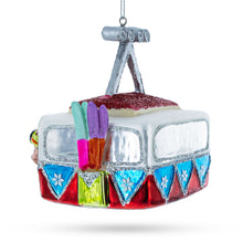 Load image into Gallery viewer, Gondola Ride with Santa, Fox, and Bear Glass Christmas Ornament