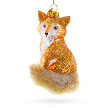 Load image into Gallery viewer, Wild Fox Glass Christmas Ornament