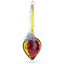 Load image into Gallery viewer, Vintage-Style Tinsel and Bells Drop Glass Christmas Ornament