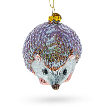 Load image into Gallery viewer, Sparkling Hedgehog Glass Christmas Ornament