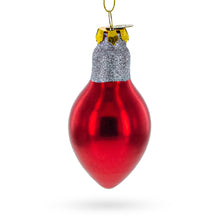 Load image into Gallery viewer, Red Festive Light Bulb Glass Christmas Ornament