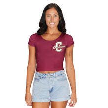 Load image into Gallery viewer, College of Charleston Maroon Babydoll Tee