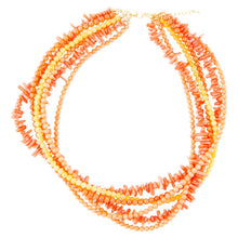 Load image into Gallery viewer, Celosia Coral Torsade Necklace