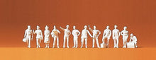 Load image into Gallery viewer, Preiser 77101 1/144 Scale Military - US Army/Army Air Force WWII - Figures -- Assorted Pilots, Crew, Passengers (Unpainted; pkg(12)