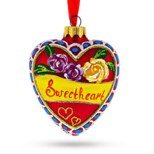 Load image into Gallery viewer, To My Sweetheart Glass Heart Christmas Ornament