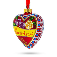 Load image into Gallery viewer, To My Sweetheart Glass Heart Christmas Ornament