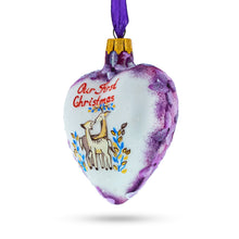Load image into Gallery viewer, Our First Christmas Heart Glass Christmas Ornament