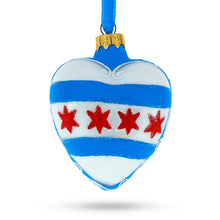 Load image into Gallery viewer, I Love Chicago Glass Heart Christmas Ornament