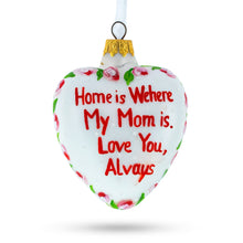 Load image into Gallery viewer, Mother's Day Red Heart Shape Glass Ornament