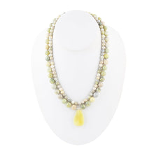 Load image into Gallery viewer, Chartruese Green Lemon Jade Statement Necklace