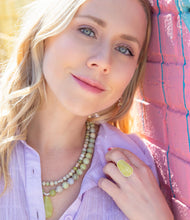 Load image into Gallery viewer, Chartruese Green Lemon Jade Statement Necklace