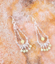 Load image into Gallery viewer, Chartruese Lemon Jade Chandelier Earrings