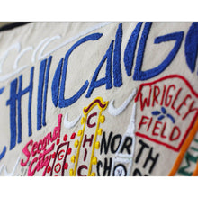 Load image into Gallery viewer, Chicago Hand-Embroidered Pillow by CatStudio