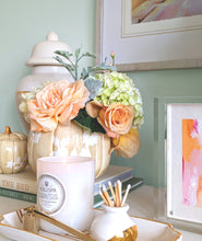 Load image into Gallery viewer, Chinoiserie Pumpkin Jars with 22K Gold Accents in Sand