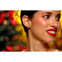 Load image into Gallery viewer, Christmas Blonde Hair Brooch with Earring Set by Laliblue