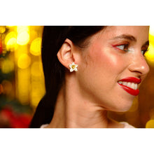 Load image into Gallery viewer, Christmas Blonde Hair Brooch with Earring Set by Laliblue
