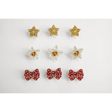 Load image into Gallery viewer, Christmas Blonde Hair Brooch with Earring Set by Laliblue