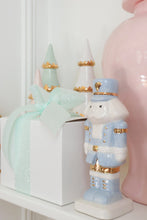 Load image into Gallery viewer, Light Blue Nutcracker with 22K Gold Accents
