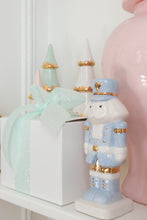 Load image into Gallery viewer, White Tiered Christmas Trees with 22K Gold Brushstroke Accent