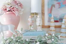 Load image into Gallery viewer, Hydrangea Blue Tiered Christmas Trees with 22K Gold Brushstroke Accent
