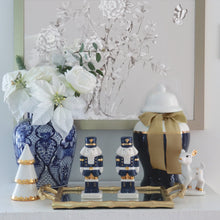 Load image into Gallery viewer, Navy Blue Nutcracker with 22K Gold Accents