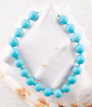 Load image into Gallery viewer, Chunky Blue Turquoise Magnesite Beaded Necklace