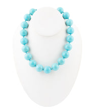 Load image into Gallery viewer, Chunky Blue Turquoise Magnesite Beaded Necklace