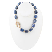 Load image into Gallery viewer, Chunky Blue Lapis Station Golden Necklace