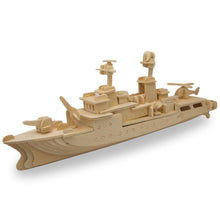 Load image into Gallery viewer, Navy Battleship Destroyer Boat Model Kit Wooden 3D Puzzle 13 Inches Long
