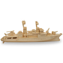 Load image into Gallery viewer, Navy Battleship Destroyer Boat Model Kit Wooden 3D Puzzle 13 Inches Long