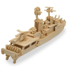 Load image into Gallery viewer, Navy Battleship Destroyer Boat Model Kit Wooden 3D Puzzle 13 Inches Long
