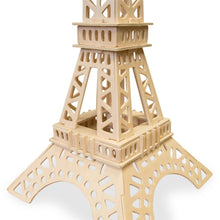 Load image into Gallery viewer, Set of 2 Eiffel Tower and House Model Kit Wooden 3D Puzzles