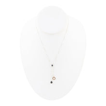 Load image into Gallery viewer, Circle Two-Toned Grey Labradorite Sterling Silver Necklace