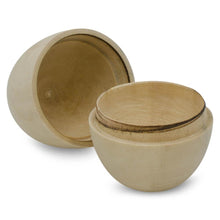 Load image into Gallery viewer, Set of 6 Fillable Unfinished Wooden Eggs 2.75 Inches